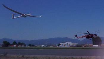Glider and CH-54 Water-Bomber